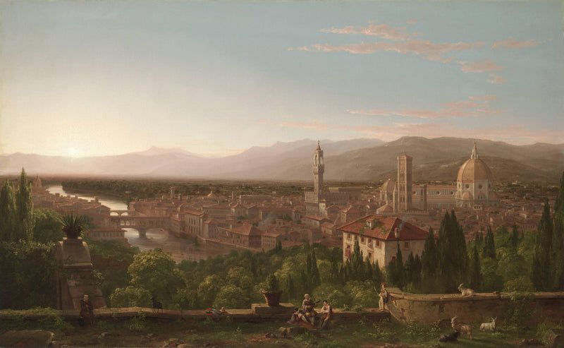 View of Florence from San Miniato by Thomas Cole — Oil Painting Reproduction