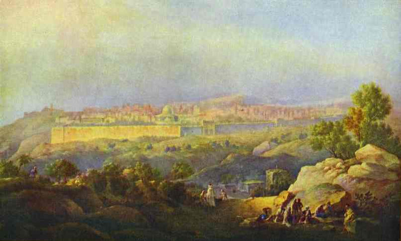 View of Jerusalem by Maxim Vorobiev — Oil Painting Reproduction