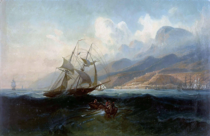 View of La Guaira from the Sea by Ferdinand Bellermann, Oil Painting Reproduction