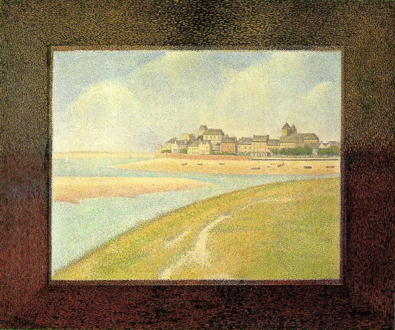 View of Le Crotoy, from Upstream by Georges Seurat — Oil Painting Reproduction