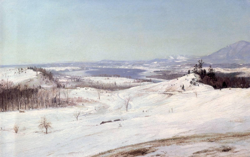 View of Olana in the Snow by Frederic Edwin Church — Oil Painting Reproduction