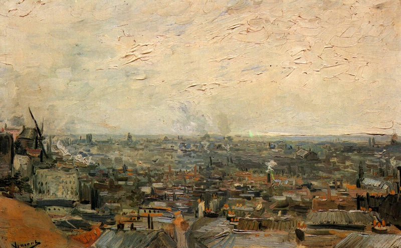 View of Paris from Montmartre by Vincent van Gogh — Oil Painting Reproduction