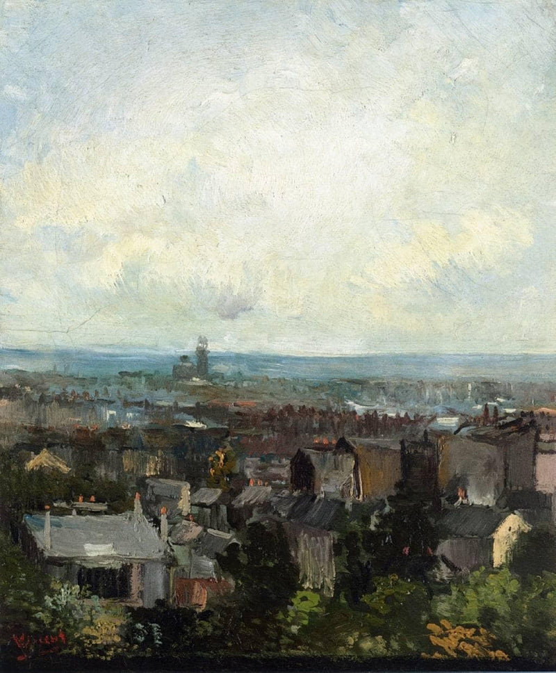 View of Paris from near Montmartre by Vincent van Gogh — Oil Painting Reproduction