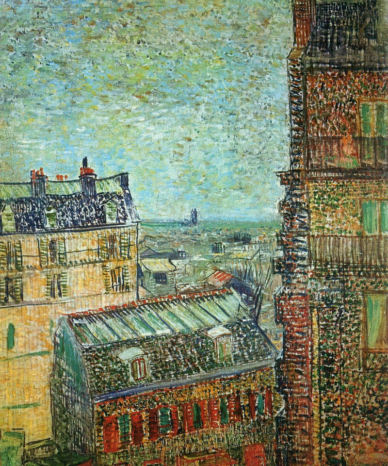 View of Paris from Vincent's Room in the Rue Lepic by Vincent van Gogh — Oil Painting Reproduction