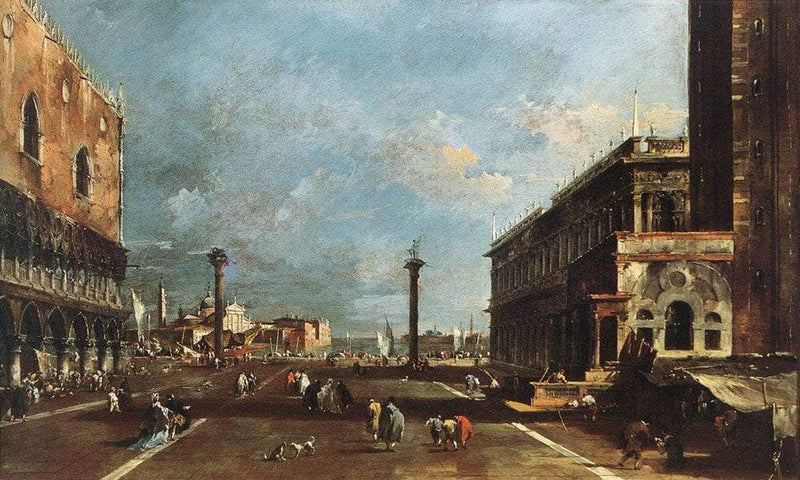 View of Piazzetta San Marco towards the San Giorgio Maggiore by Francesco Guardi — Oil Painting Reproduction