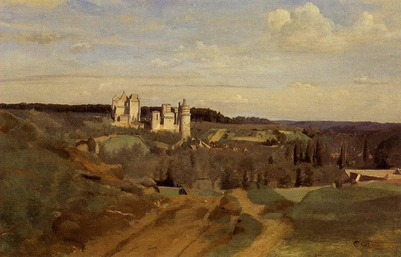 View of Pierrefonds by Camille Corot — Oil Painting Reproduction