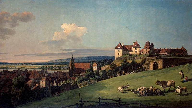 View of Pirna from the Sonnenstein Castle by Bernardo Bellotto — Oil Painting Reproduction