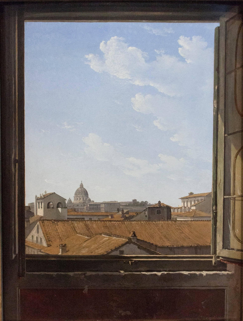 View of Rome from the window by Hendrik Voogd — Oil Painting Reproduction