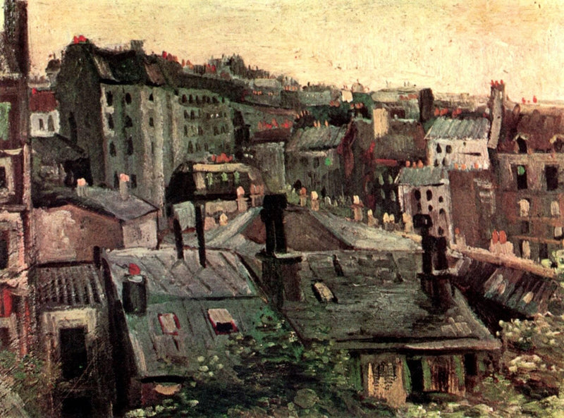 View of Roofs and Backs of Houses by Vincent van Gogh — Oil Painting Reproduction