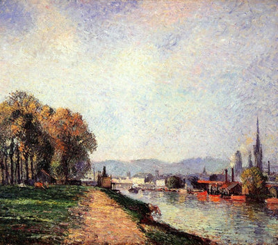 View of Rouen in dining room