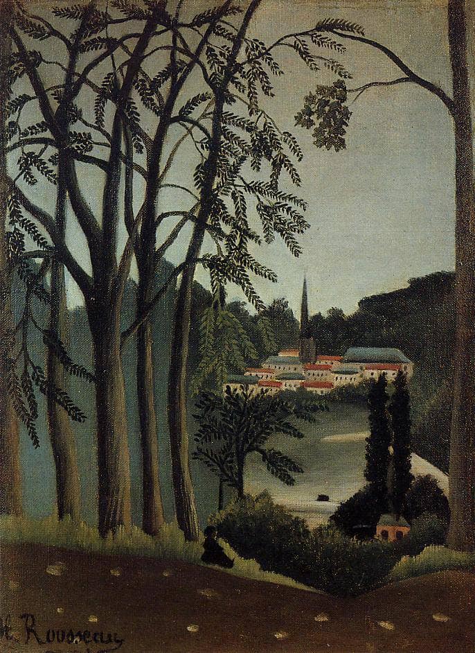 View of Saint Cloud by Henri Rousseau — Oil Painting Reproduction