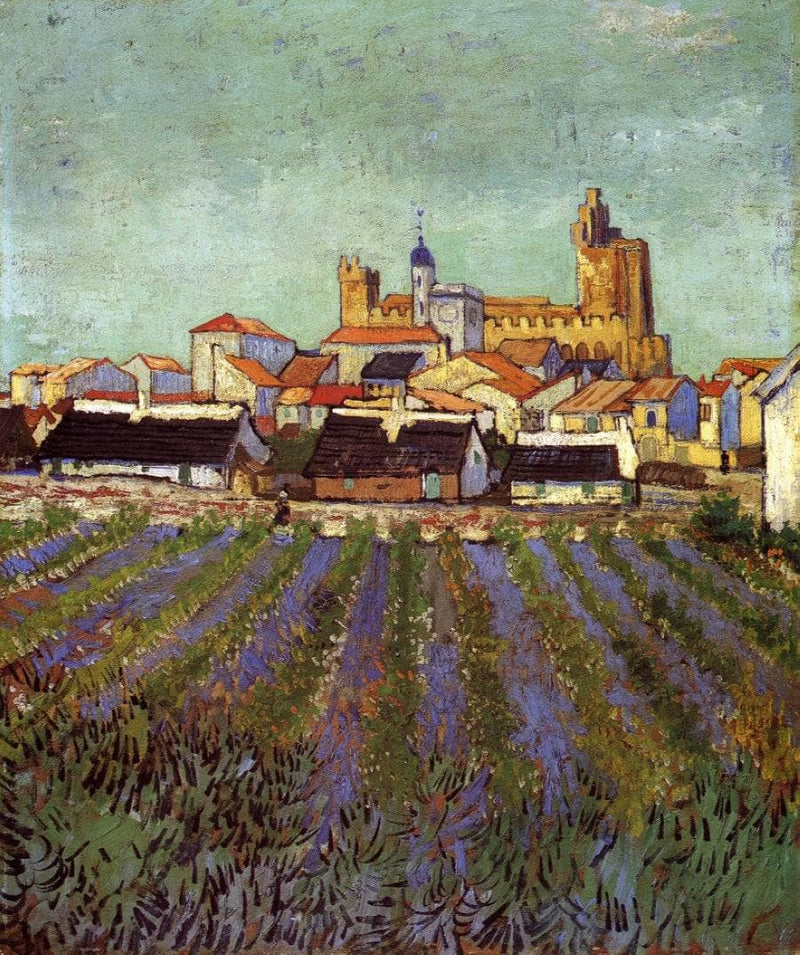 View of Saintes-Maries by Vincent van Gogh — Oil Painting Reproduction