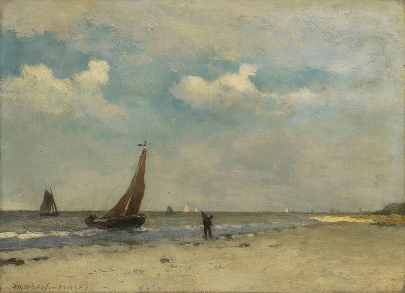 View of Seaside by Johan Hendrik Weissenbruch — Oil Painting Reproduction