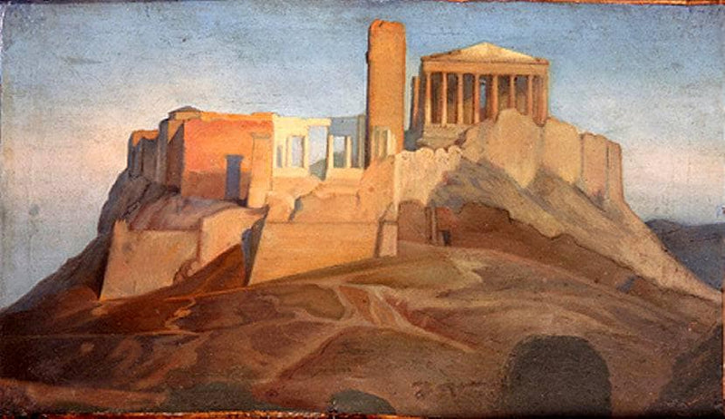 View of the Acropolis of Athens by Jean Auguste Dominique Ingres — Oil Painting Reproduction