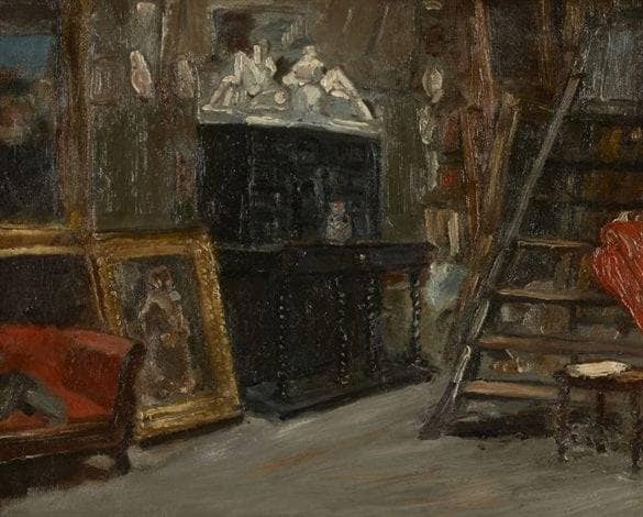 View of the artist's studio by Alfred Dehodencq — Oil Painting Reproduction