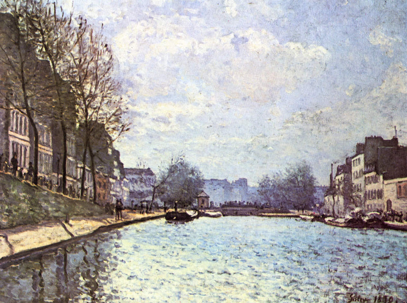 View of the Canal Saint Martin by Alfred Sisley — Oil Painting Reproduction