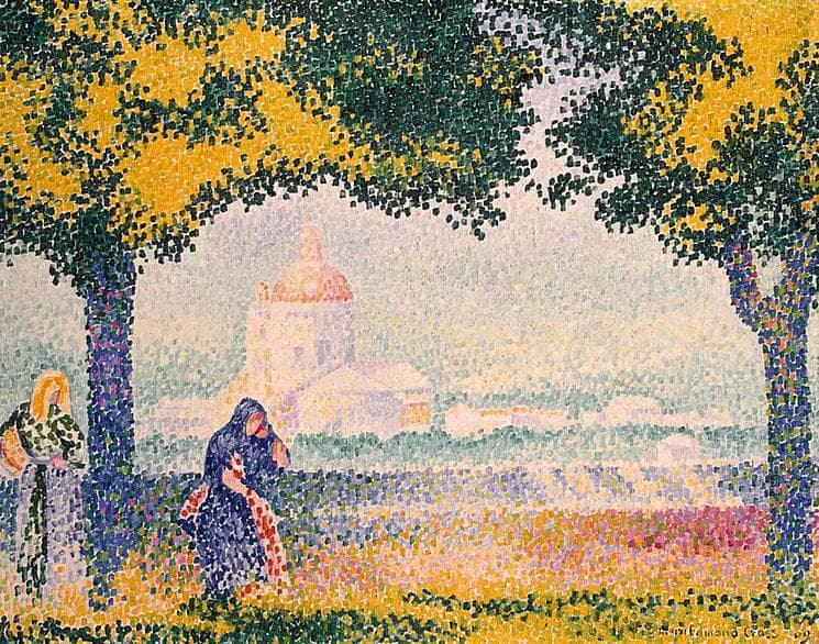 View of the Church of Santa Maria degli Angeli, near Assisi by Henri-Edmond Cross — Oil Painting Reproduction