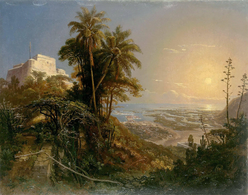 View of the Harbor of Puerto Cabello by Ferdinand Bellermann — Oil Painting Reproduction