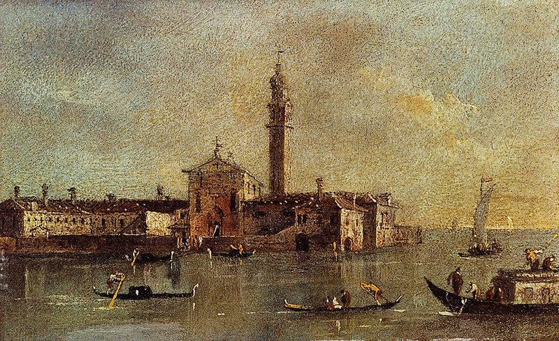 View of the Island of San Giorgio in Alga, Venice by Francesco Guardi — Oil Painting Reproduction