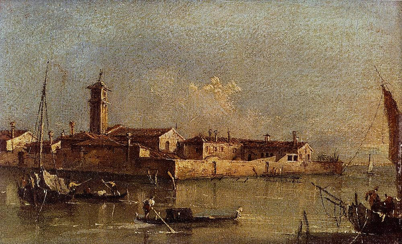 View of the Island of San Michele near Murano, Venice by Francesco Guardi — Oil Painting Reproduction