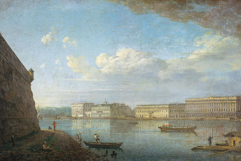 View of the Palace Embankment from St. Peter's and St. Paul's Fortress by Fyodor Alekseyev — Oil Painting Reproduction