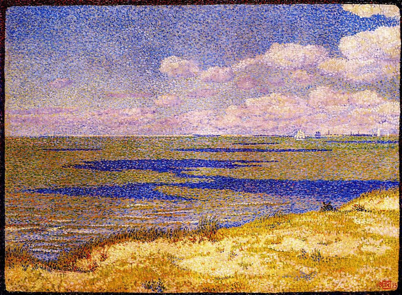View of the River Scheldt by Theo van Rysselberghe — Oil Painting Reproduction
