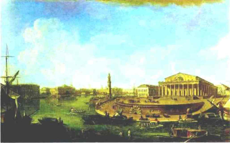 View of the Stock Exchange and the Admiralty from the Fortress of St. Peter and Paul by Fyodor Alekseyev — Oil Painting Reproduction