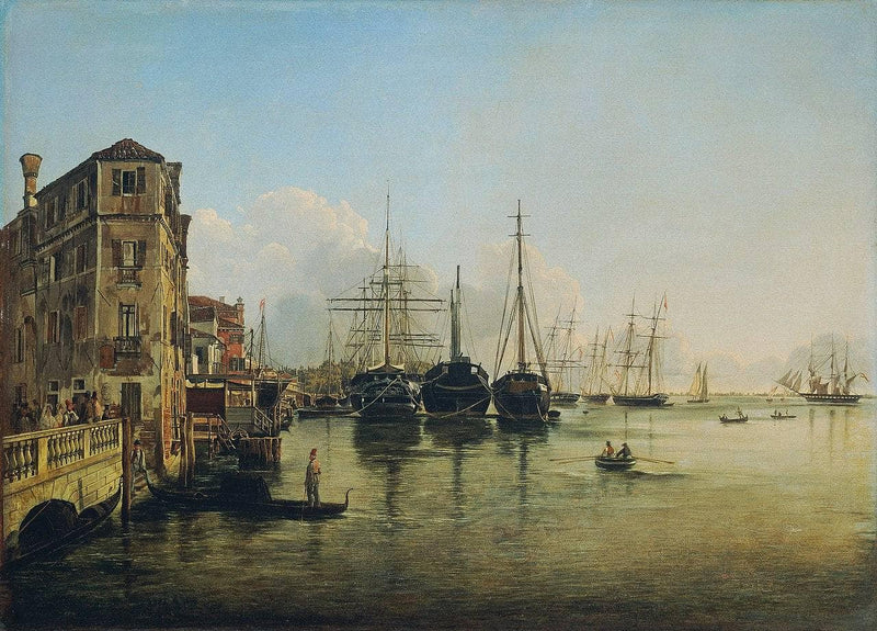 View of the Strada Nuova against the Giardini Pubblici in Venice by Rudolf von Alt — Oil Painting Reproduction