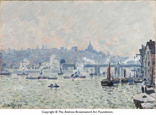 View of the Thames Charing Cross Bridge by Alfred Sisley — Oil Painting Reproduction