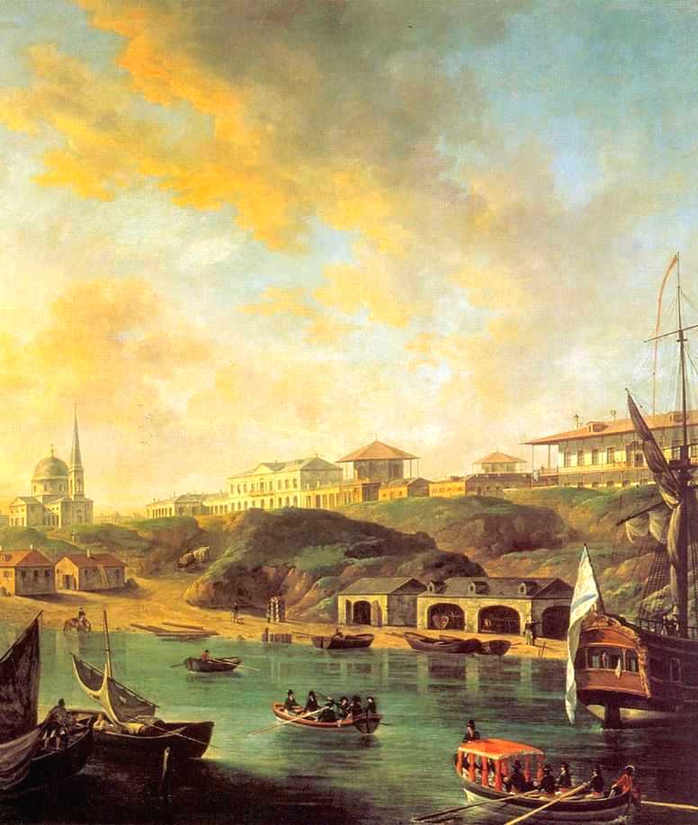 View of the town Mykolaiv by Fyodor Alekseyev — Oil Painting Reproduction