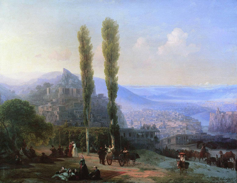 View of Tiflis by Ivan Aivazovsky — Oil Painting Reproduction