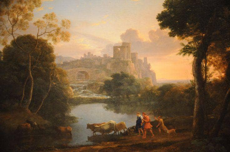 View of Tivoli at Sunset by Claude Lorrain — Oil Painting Reproduction