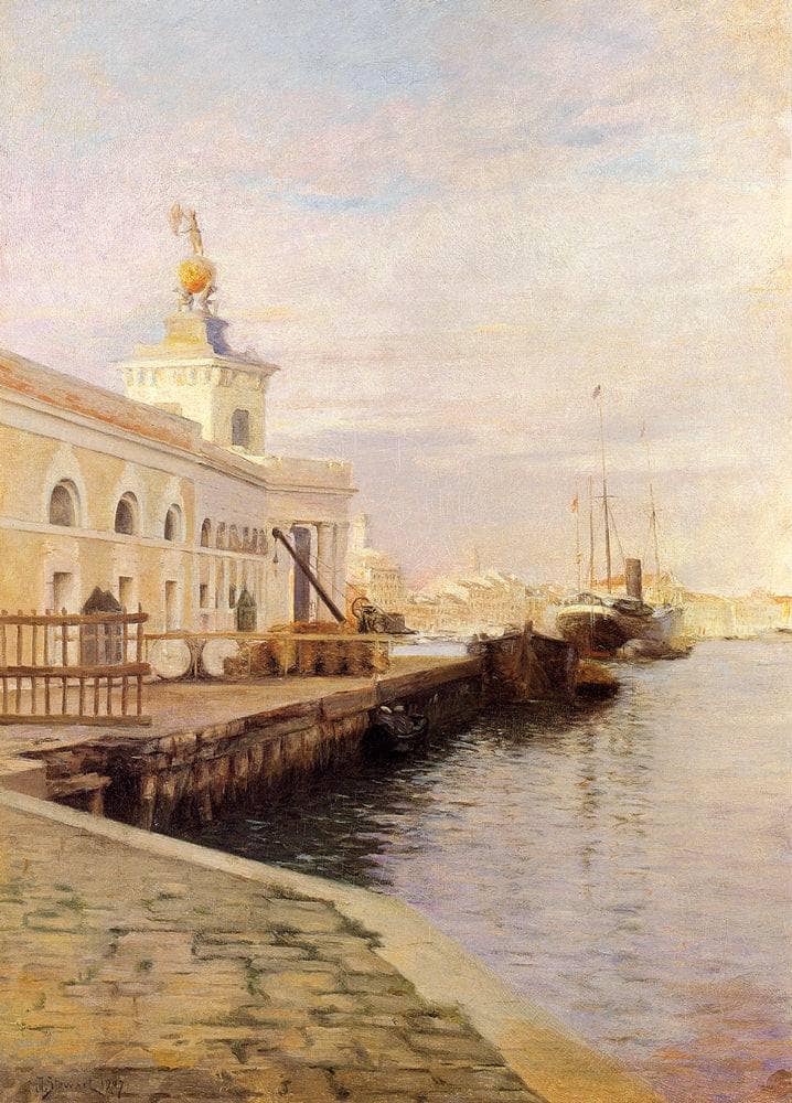 View Of Venice (The Dogana) by Julius LeBlanc Stewart — Oil Painting Reproduction