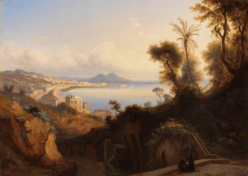 View of Vesuvius by Ferdinand Bellermann — Oil Painting Reproduction