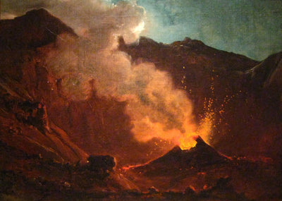View of Vesuvius in hallway