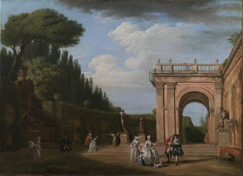 View of Villa Ludovisi by Claude-Joseph Vernet — Oil Painting Reproduction