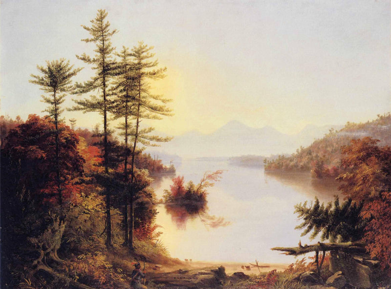 View on Lake Winnipiseogee by Thomas Cole — Oil Painting Reproduction