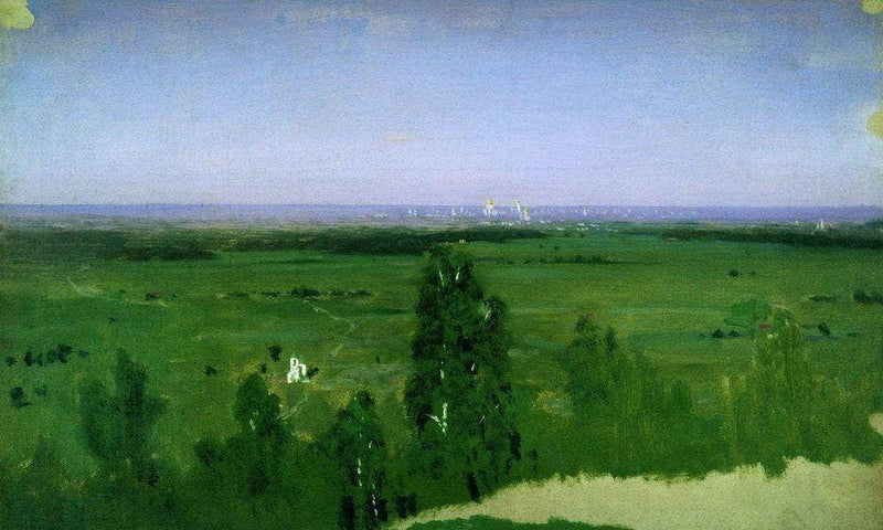 View on Moscow from Sparrow Hills by Arkhyp Kuindzhi — Oil Painting Reproduction