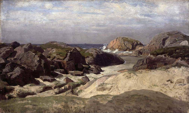 View over the Sea from Ogna, Jæren by Kitty Lange Kielland — Oil Painting Reproduction