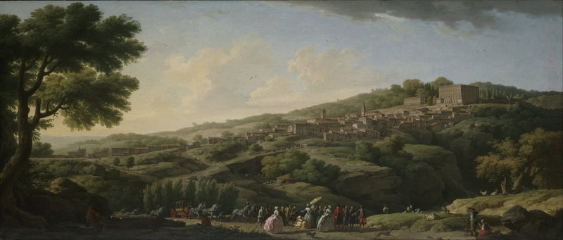 Villa at Caprarola by Claude-Joseph Vernet, Oil Painting Reproduction