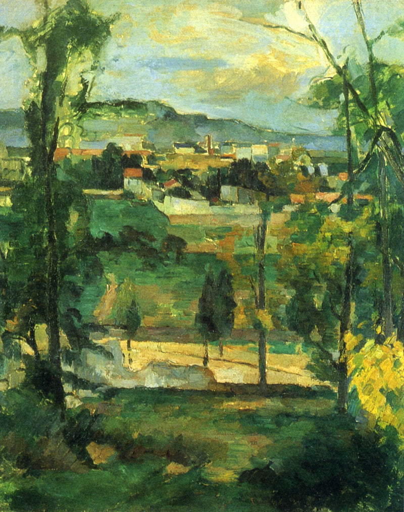 Village behind Trees by Paul Cezanne — Oil Painting Reproduction