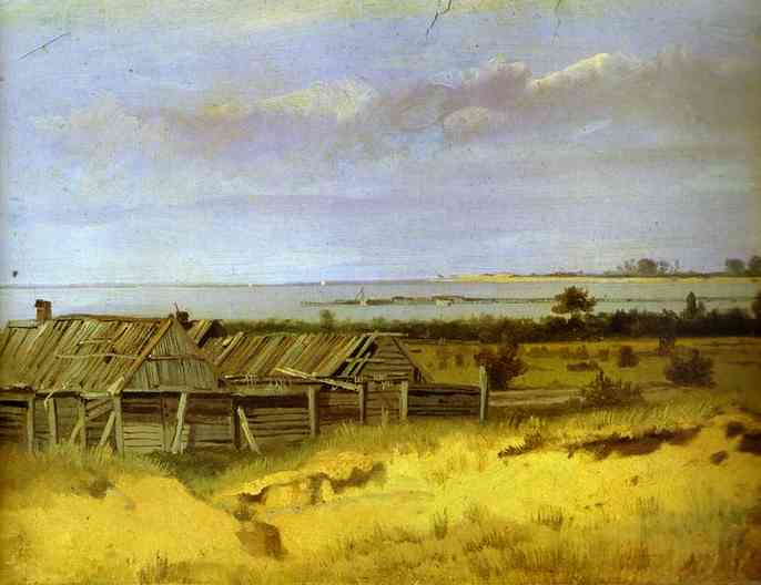 Village by Fyodor Vasilyev — Oil Painting Reproduction
