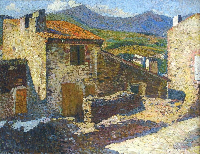 Village in the Sun by Henri Martin — Oil Painting Reproduction