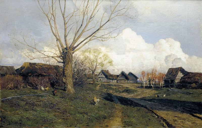 Village Savvinskaya near Zvenigorod by Isaac Levitan — Oil Painting Reproduction