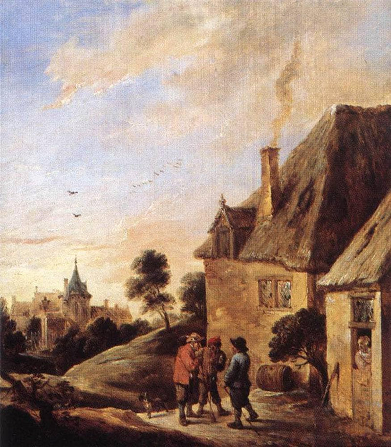 Village Scene by David Teniers the Younger — Oil Painting Reproduction