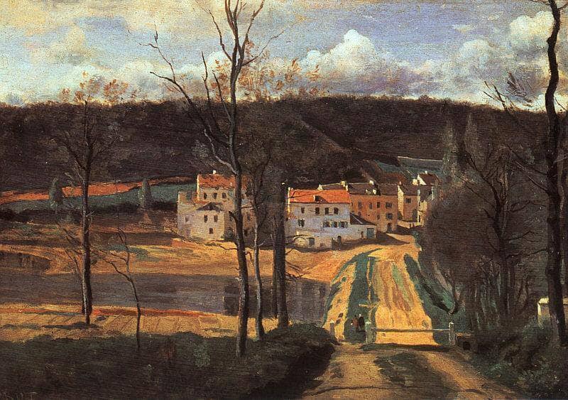 Ville d'Avray the Pond and the Cabassud House by Camille Corot — Oil Painting Reproduction