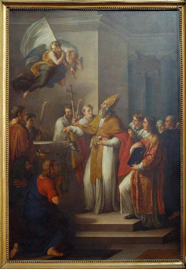 Sant'Orso consecrates the cathedral of Ravenna by Vincenzo Camuccini — Oil Painting Reproduction