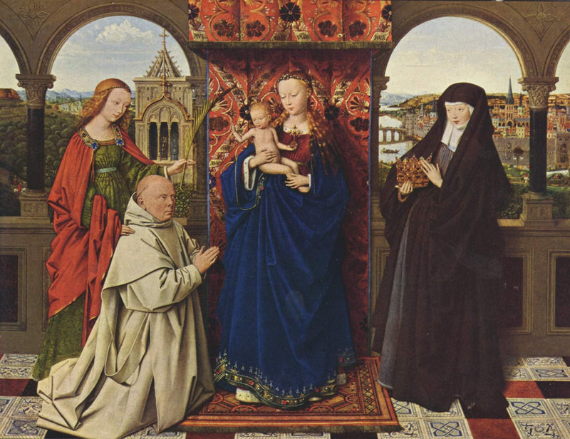 Virgin and Child with Saints and Donor by Jan van Eyck — Oil Painting Reproduction