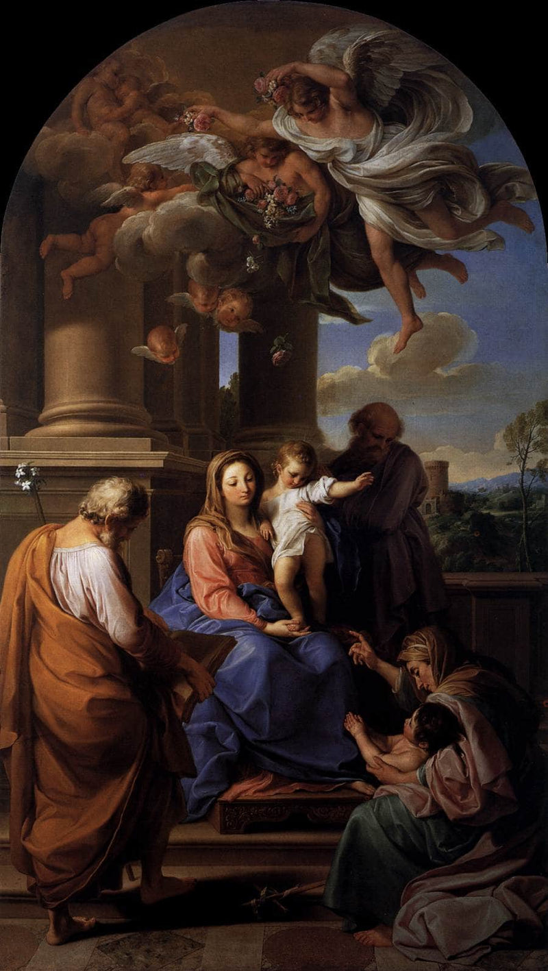 Virgin and Child with Saints by Pompeo Batoni — Oil Painting Reproduction