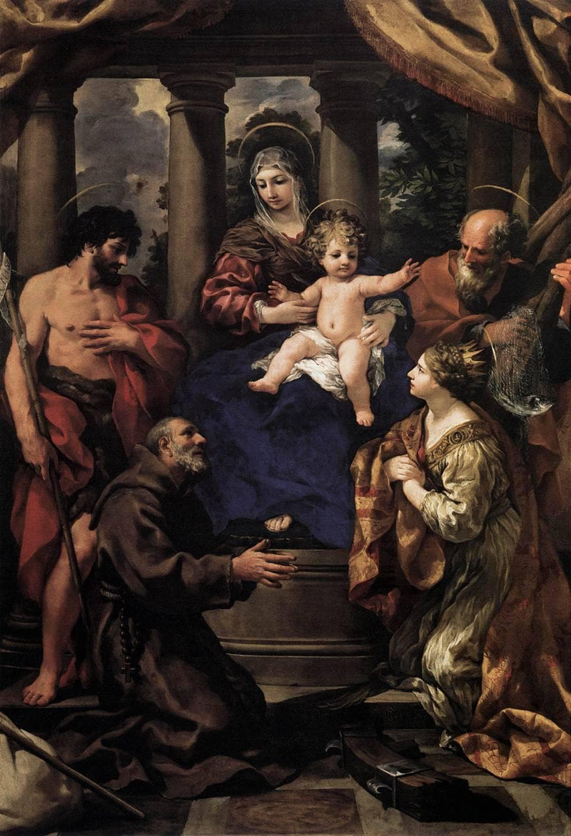 Virgin and Child with Saints by Pietro da Cortona — Oil Painting Reproduction